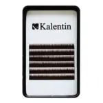 Kalentin Extensión de Cejas Planas Marrón Oscuro 6mm